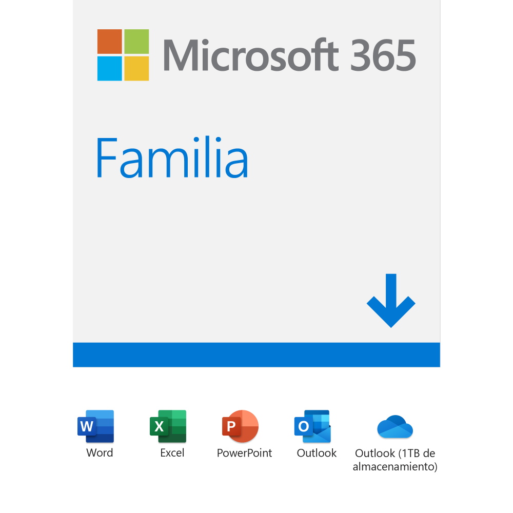 LICENCIA MICROSOFT 365 FAMILIA SUSCRIPCIÓN 1 AÑO PARA PC o Mac